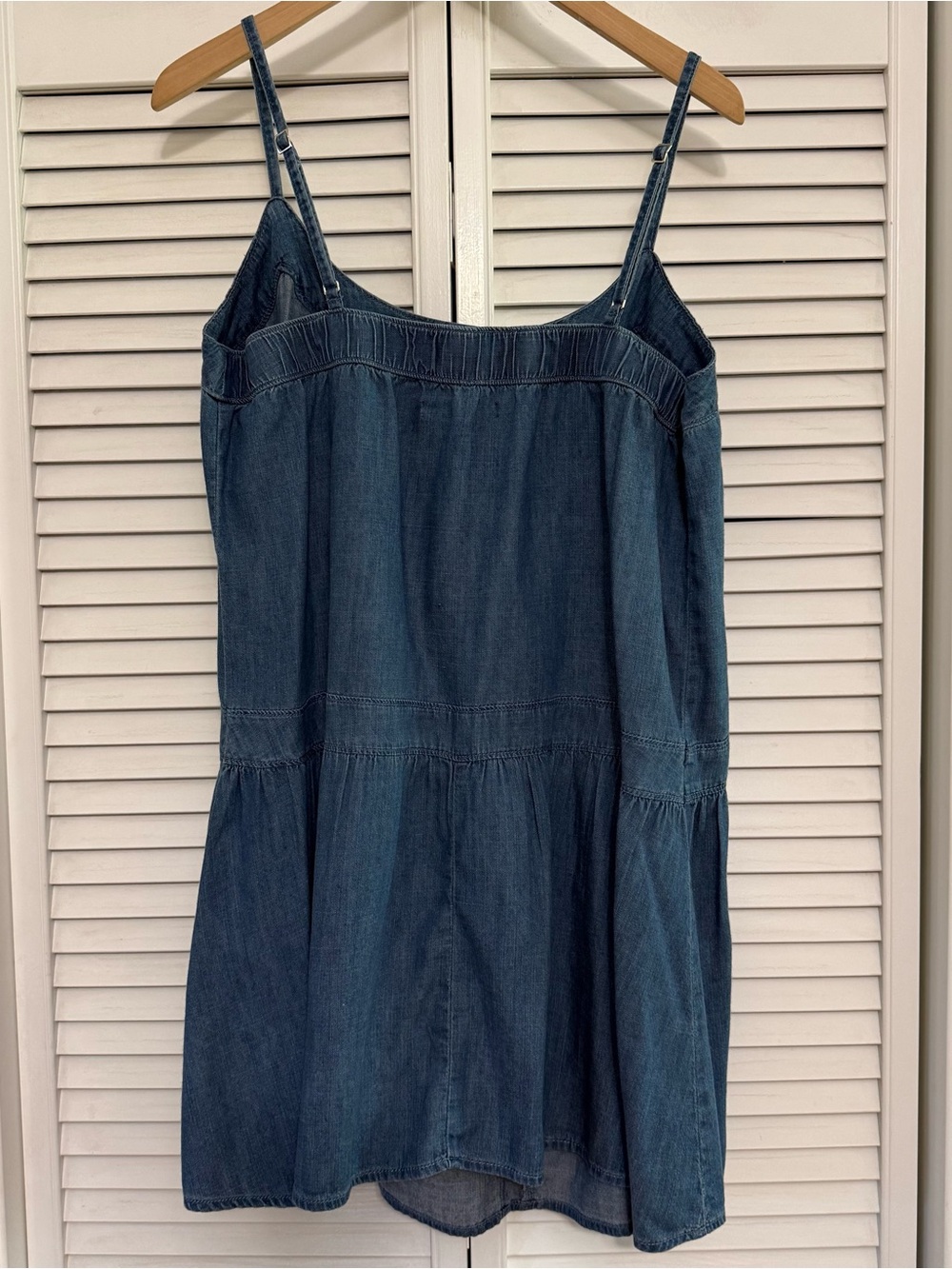 Abercrombie & Fitch Denim Scoop-Neck Slip Dress - Blue - Picture 6 of 12